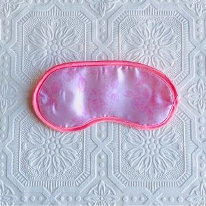 Satin Pink Floral Eye Mask Cover
